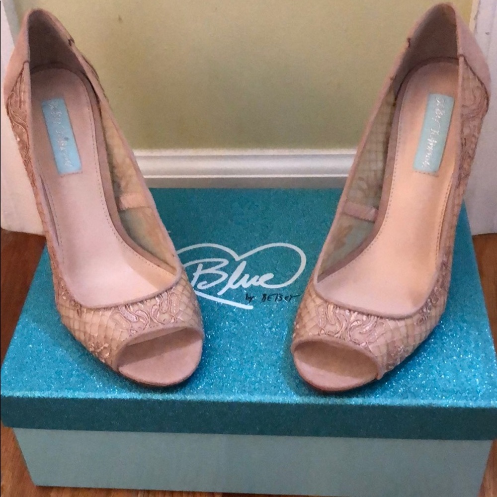 Betsey Johnson Peep toe high heel pump